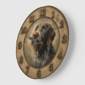 Deutsch Drahthaar Große Wanduhr (Winkel)