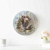 Deutsch Drahthaar Große Wanduhr (Zuhause)