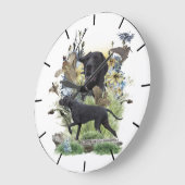 Deutsch Drahthaar  Große Wanduhr (Winkel)