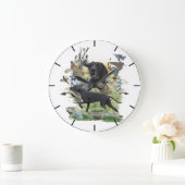 Deutsch Drahthaar  Große Wanduhr (Zuhause)