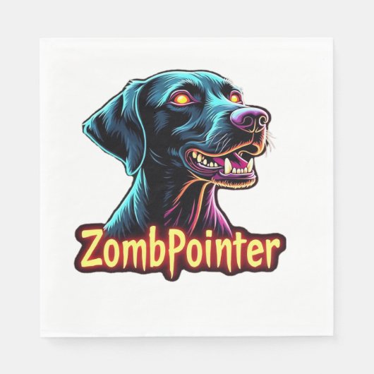 Deutsch Drahthaar GSP Zombie Hund Hallowee Serviette (Vorderseite)