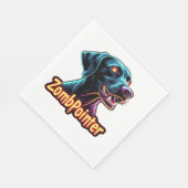 Deutsch Drahthaar GSP Zombie Hund Hallowee Serviette (Ecke)