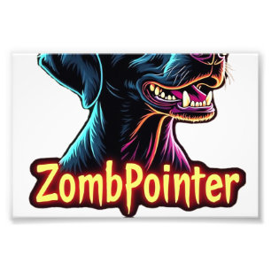 Deutsch Drahthaar GSP Zombie Hund Halloween Fotodruck