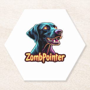 Deutsch Drahthaar GSP Zombie Hund Halloween Untersetzer