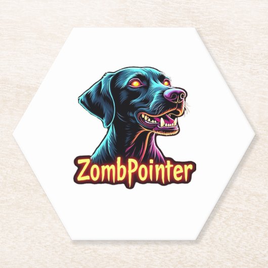 Deutsch Drahthaar GSP Zombie Hund Halloween Untersetzer (Vorderseite)