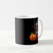 Deutsch Drahthaar Hexen Halloween Kaffeetasse (VorderseiteRechts)
