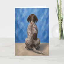 Deutsch Drahthaar Hund Beileidskarte