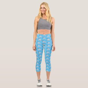 Deutsch Drahthaar Hund Cartoon Capri Leggings