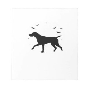 Deutsch Drahthaar Hund Halloween Mond Sil Notizblock