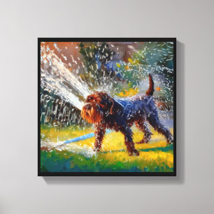 Deutsch Drahthaar Hund Leinwanddruck