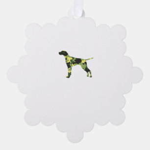 Deutsch Drahthaar _ Hund Tarnung Silhouette Ornament Karte