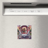 Deutsch Drahthaar Hund Valentinstag  Magnet (In Situ (Geschirrspüler))