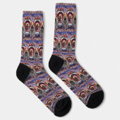 Deutsch Drahthaar Hund Valentinstag Socken (Rechts)