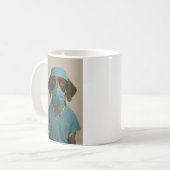 Deutsch Drahthaar in Arbeitskleidung Kaffeetasse (Vorderseite Links)