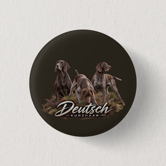 Deutsch Drahthaar - Jagdkollektion Button (Vorderseite)