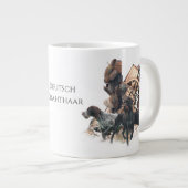 Deutsch Drahthaar Jumbo-Tasse (Vorderseite Rechts)
