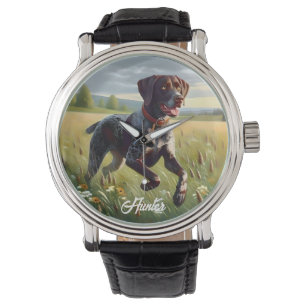 Deutsch Drahthaar läuft Armbanduhr