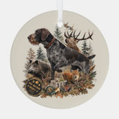 Deutsch Drahthaar Ornament Aus Glas (Rückseite)