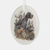 Deutsch Drahthaar Ornament Aus Glas (Vorderseite links)