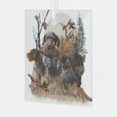 Deutsch Drahthaar Ornament Aus Glas (Vorderseite links)