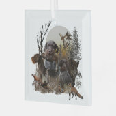 Deutsch Drahthaar Ornament Aus Glas (Vorderseite links)