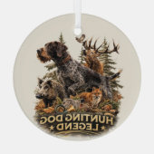 Deutsch Drahthaar Ornament Aus Glas (Rückseite)