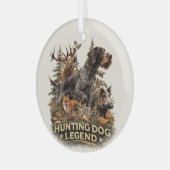 Deutsch Drahthaar Ornament Aus Glas (Vorderseite links)