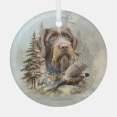 Deutsch Drahthaar Ornament Aus Glas (Vorderseite)