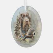 Deutsch Drahthaar Ornament Aus Glas (Vorderseite links)