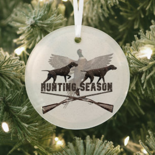 Deutsch Drahthaar Ornament Aus Glas