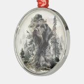 Deutsch Drahthaar Ornament Aus Metall (Links)
