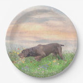 Deutsch Drahthaar Pappteller (Vorderseite)