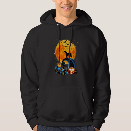 Deutsch Drahthaar Pointer Moon Cliff Kürbis Hall Hoodie (Vorderseite)