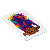 Deutsch Drahthaar Pop Art – Farbige Neon Magnet (Rechte Seite)