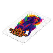Deutsch Drahthaar Pop Art – Farbige Neon Magnet (Linke Seite)