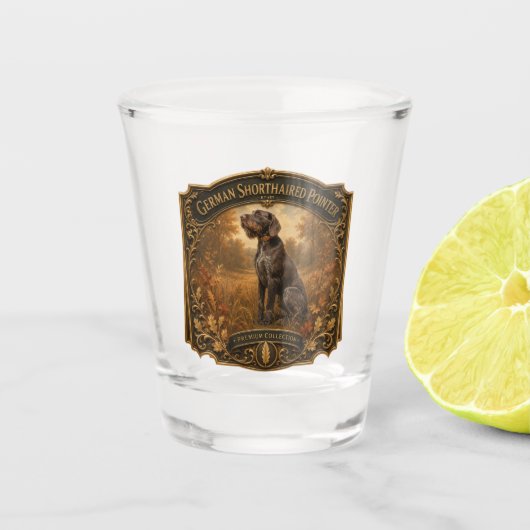 Deutsch Drahthaar Schnapsglas (Vorderseite)