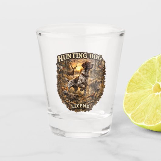 Deutsch Drahthaar Schnapsglas (Vorderseite)