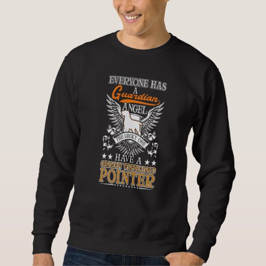 Deutsch Drahthaar Schutzengel Sweatshirt (Vorderseite)