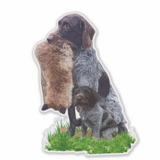 Deutsch Drahthaar Sticker (Vorderseite)
