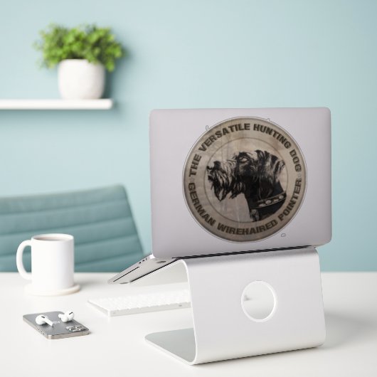 Deutsch Drahthaar Sticker (Laptop auf Schreibtisch)