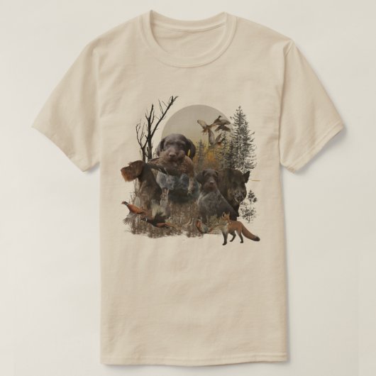 Deutsch Drahthaar T-Shirt (Design vorne)