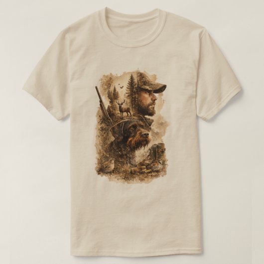 Deutsch Drahthaar T-Shirt (Design vorne)