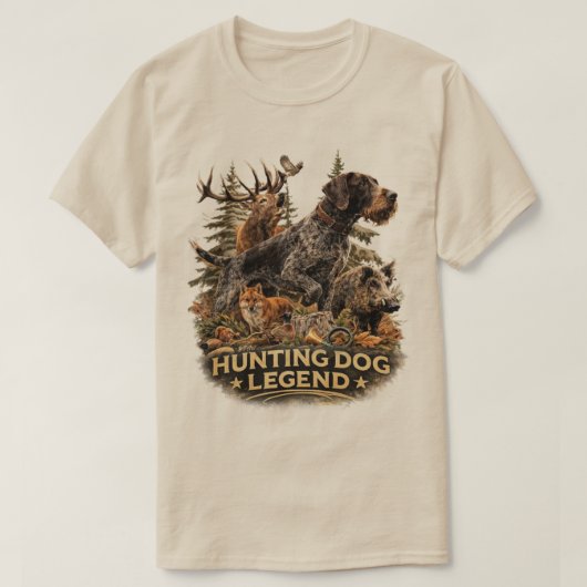 Deutsch Drahthaar T-Shirt (Design vorne)