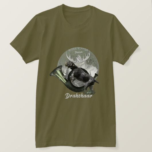 Deutsch Drahthaar T-Shirt (Design vorne)