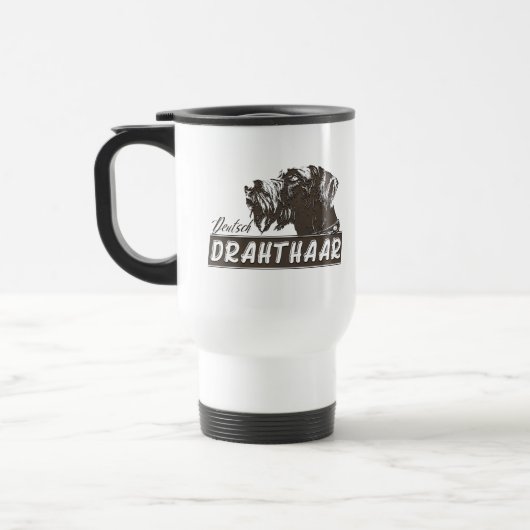 Deutsch Drahthaar Travel Mug Reisebecher (Links)