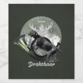 Deutsch Drahthaar Weinetikett (Einzelnes Label)