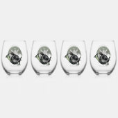 Deutsch Drahthaar Weinglas Ohne Stiel (Vorderseite)