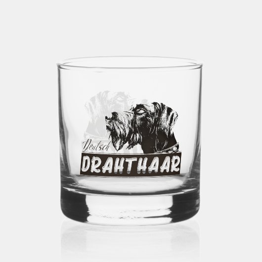 Deutsch Drahthaar Whiskyglas (Vorderseite)