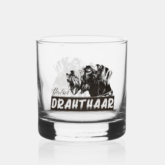 Deutsch Drahthaar Whiskyglas (Rückseite)