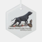 Deutsch Drahthaar, ZACHAR  Ornament Aus Glas (Vorderseite)